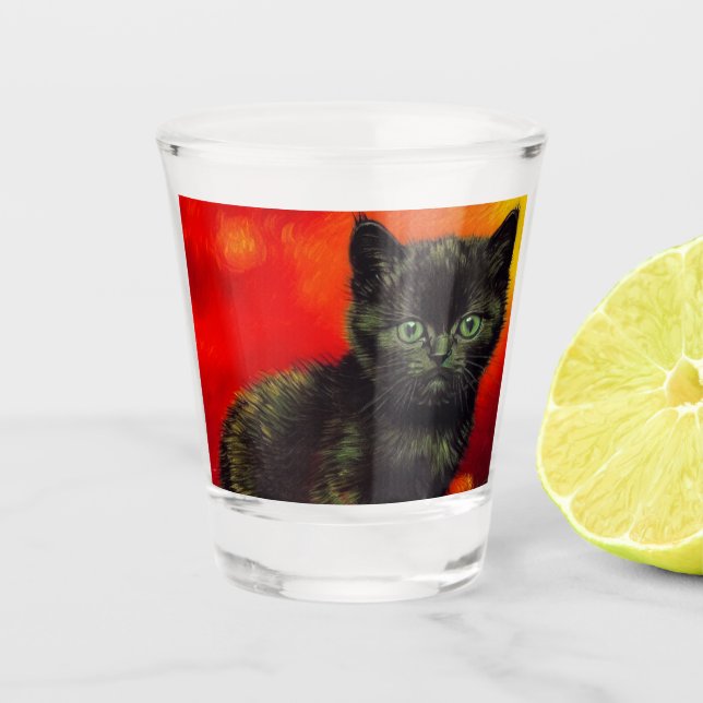 Verre A Shot Van Gogh Black Kitten (Devant)
