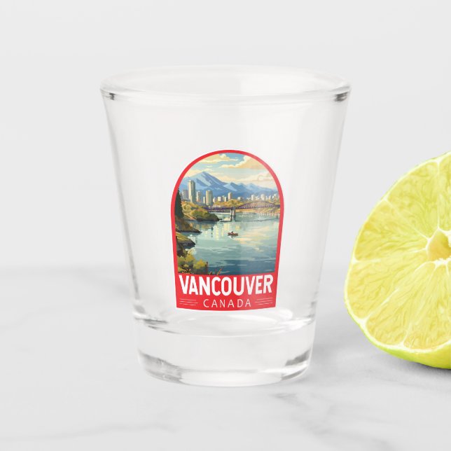 Verre A Shot Vancouver Canada Travel Art Vintage (Devant)