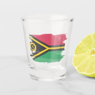 Verre A Shot Vanuatu flag brush stroke, national flag
