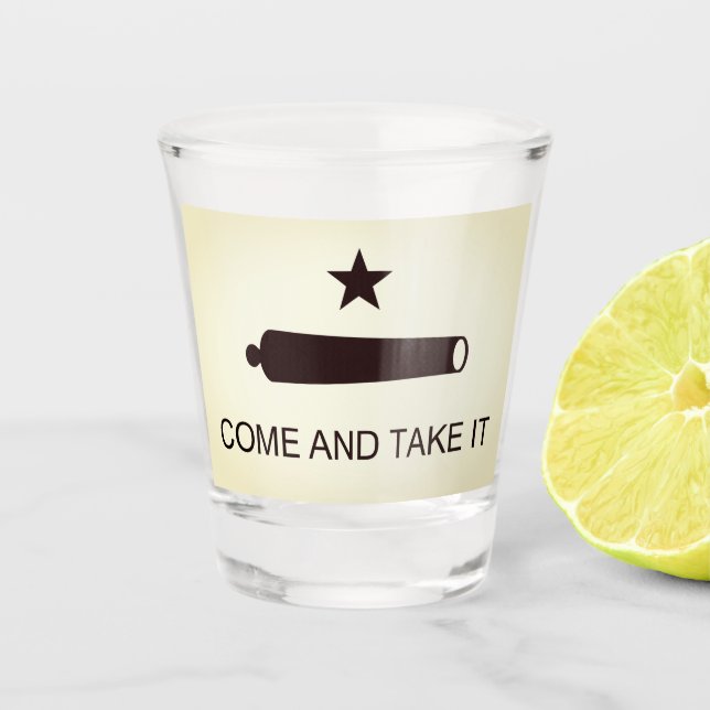 Verre A Shot Venez et prenez-le drapeau (TX) (Devant)