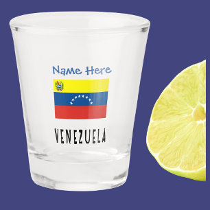 Verre A Shot Venezuela Drapeau Vénézuélien Bleu Personnalisé 