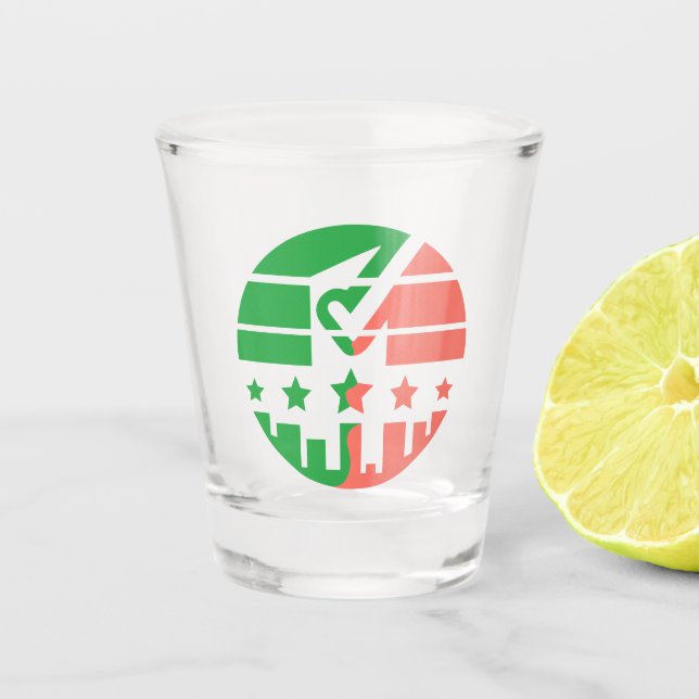 Verre A Shot Vérifier la marque d'unité (Devant)