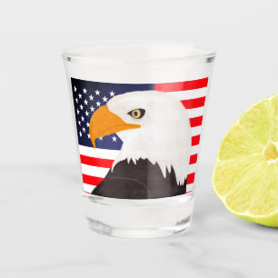 Verre A Shot Verre à Shot Aigle américain USA Drapeau Patriotiq