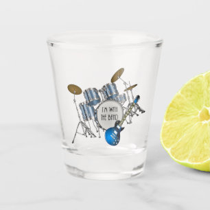 Verre A Shot Verre à shot Batterie Bleue & Guitare