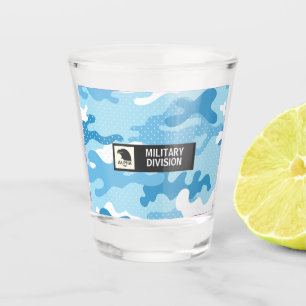 Verre A Shot Verre à shot camouflage militaire bleu clair