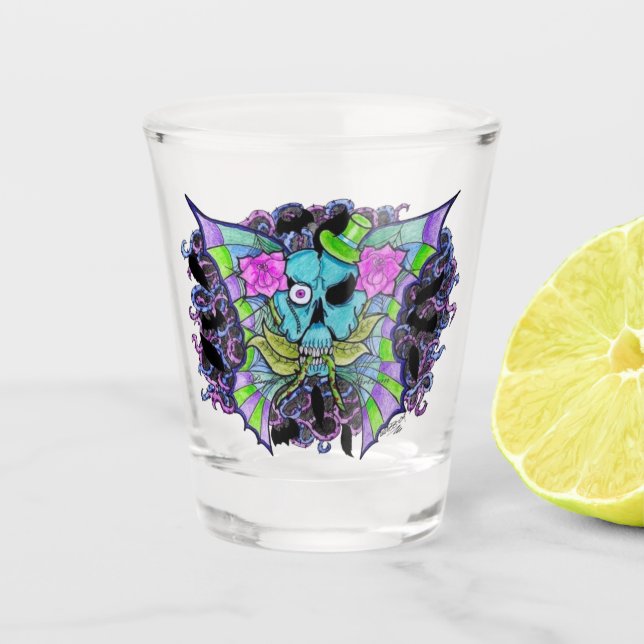 Verre A Shot Verre à shot crâne ailé Psyko-Daizie (Devant)