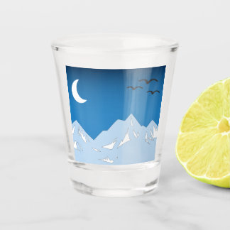 Verre A Shot Verre à shot de ciel nocturne de la chaîne de mont