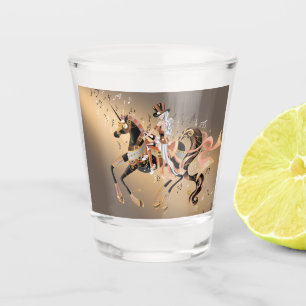 Verre A Shot Verre à shot de dame et de cheval Steampunk