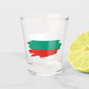 Verre A Shot Verre à shot de la Bulgarie, Drapeau patriotique b
