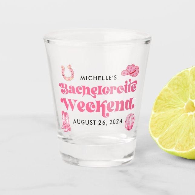 Verre A Shot Verre à shot de la dernière fête de bachelorette D (Devant)