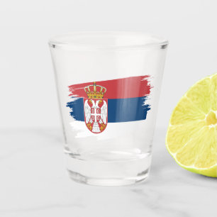 Verre A Shot Verre à shot de la Serbie, Drapeau patriotique ser
