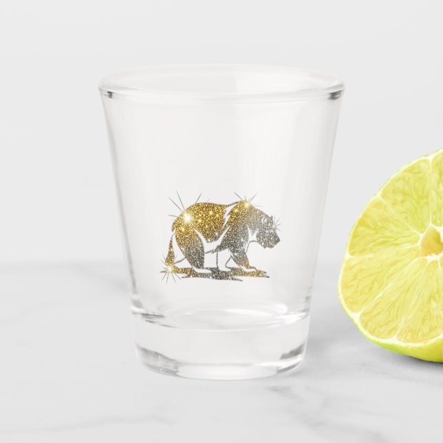 Verre A Shot Verre à shot de l'ours de Californie (Devant)