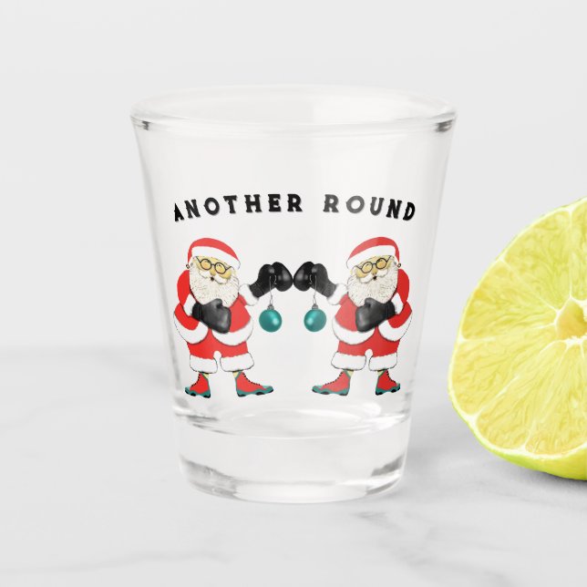 Verre A Shot Verre à shot de Noël de boxe (Devant)