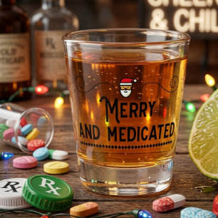 Verre A Shot Verre à shot des Fêtes Joyeuses et Médicamenteuses