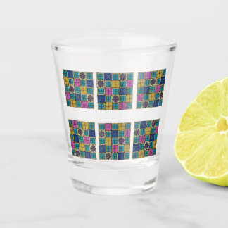 Verre A Shot Verre à shot en carreaux de couleur vive