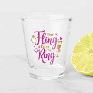 Verre A Shot Verre à shot Final Fling Glitter Enterrement de Vi