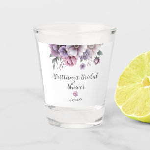 Verre A Shot Verre à shot floral aquarelle lavande pour la douc