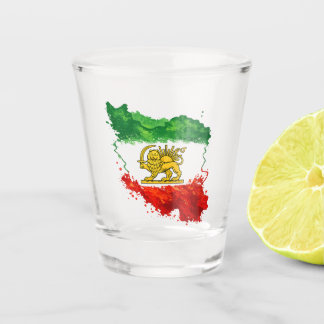 Verre A Shot Verre à Shot Lion & Soleil d'Iran | Shir o Khorshi