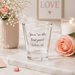 Verre A Shot Verre à shot moderne de citation d'amour personnal