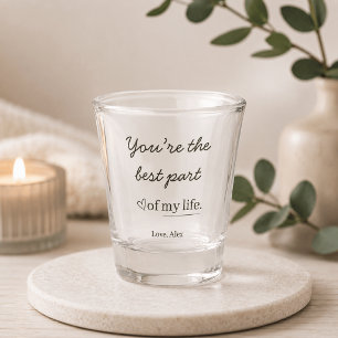 Verre A Shot Verre à shot moderne de citation d'amour personnal