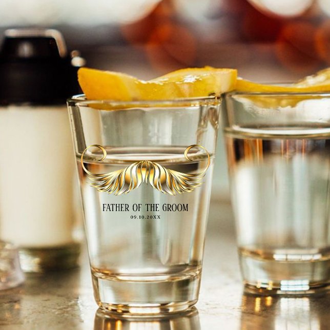 Verre A Shot Verre à shot Mustache en or personnalisé pour le p (Créateur téléchargé)
