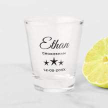 Verre à shot personnalisé pour garçon d'honneur av