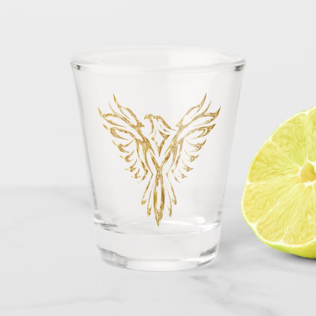 Verre A Shot Verre à shot Phoenix Pour – Phénix Doré (Devant)