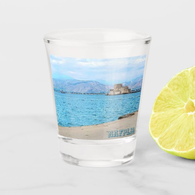 Verre A Shot Verre à shot souvenir de Nafplio Grèce (Devant)