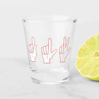 Verre A Shot "Verre de tir à la main de comptage - minimaliste
