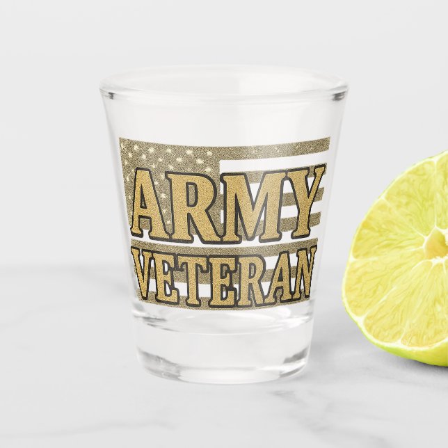 Verre A Shot Vétéran de l'armée (Devant)