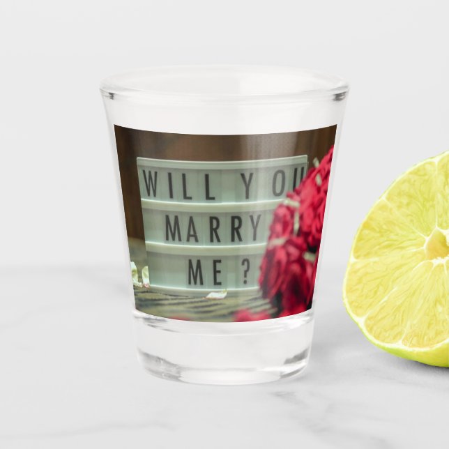 Verre A Shot Veux-Tu M'Épouser ? Proposition de mariage (Devant)