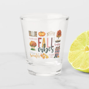 Verre A Shot Vibes d'Automne Préférés de l'Automne Aquarelle Ru