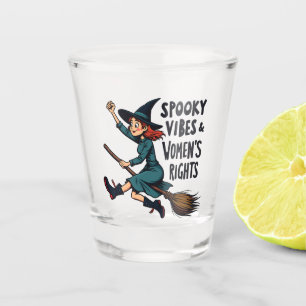 Verre A Shot Vibes éffrayantes sorcière d'Halloween droite femm