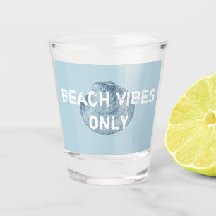 Verre A Shot Vibes Plage Seulement Police Distante