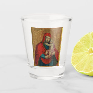 Verre A Shot Vierge Marie et Enfant Jésus par Jan Rombauer
