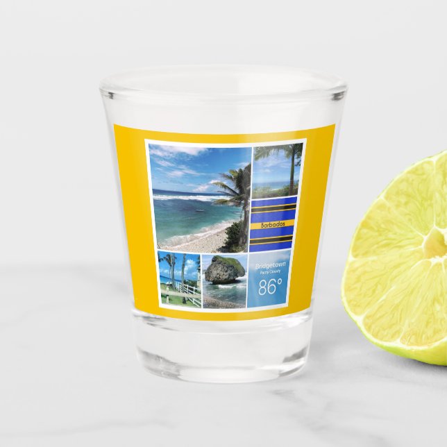 Verre A Shot Views de Barbade (Devant)