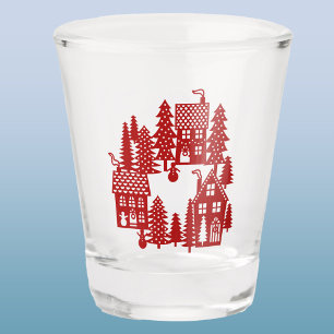 Verre A Shot Village de Noël