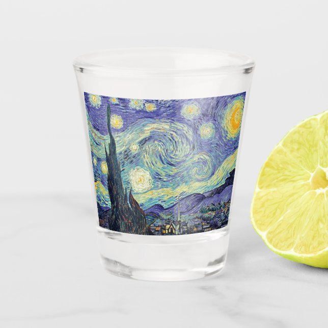 Verre A Shot Vincent Van Gogh La Nuit étoilée (Devant)