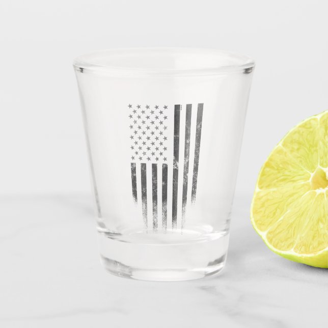 Verre A Shot Vintage American Flag Shot Glass (Devant)