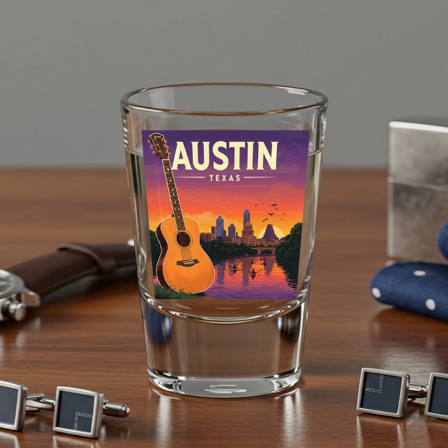 Verre A Shot Vintage Austin Texas (Créateur téléchargé)