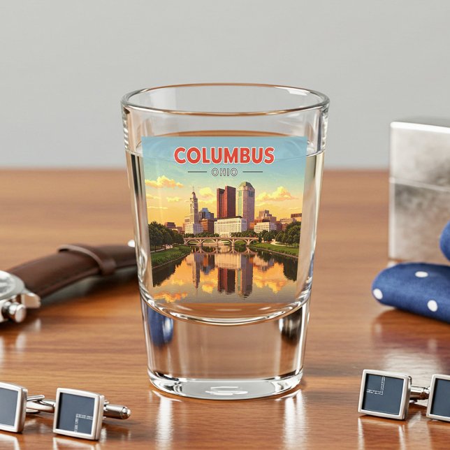 Verre A Shot Vintage Columbus Ohio (Créateur téléchargé)