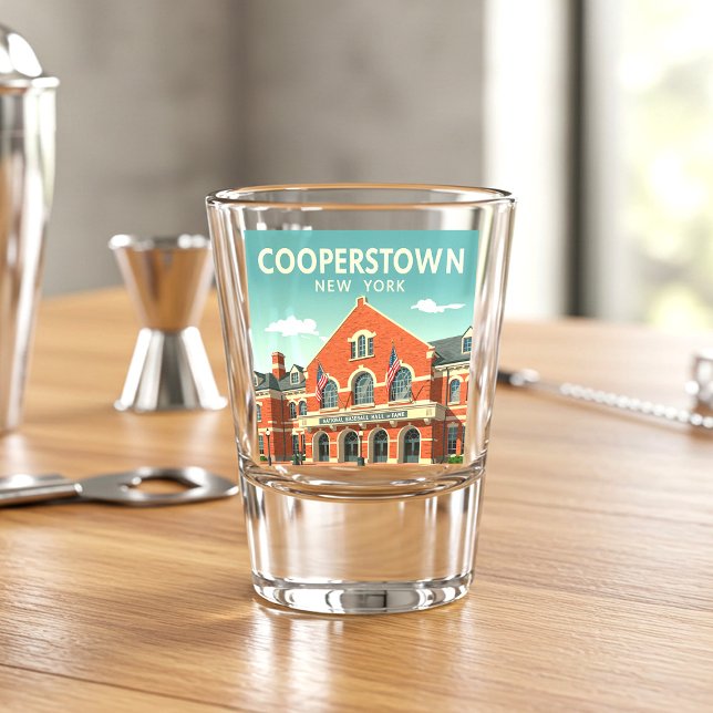 Verre A Shot Vintage Cooperstown New York (Créateur téléchargé)