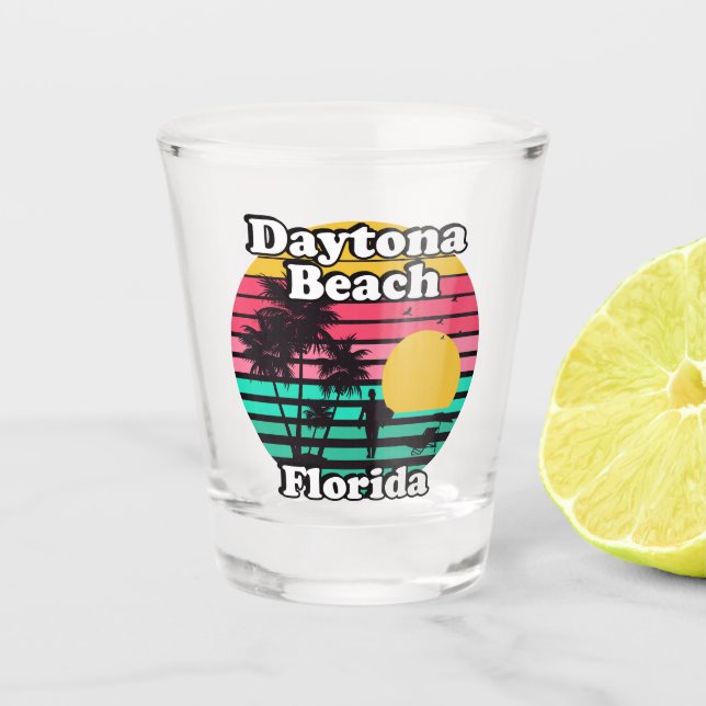 Verre A Shot Vintage Daytona Beach Floride (Devant)