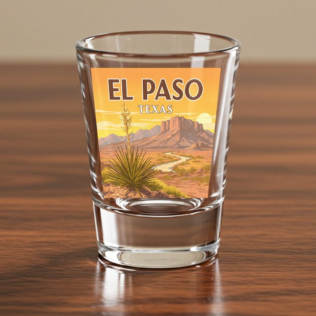 Verre A Shot Vintage El Paso Texas (Créateur téléchargé)