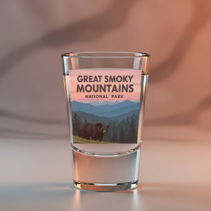Verre A Shot Vintage Great Smoky Mountains Park