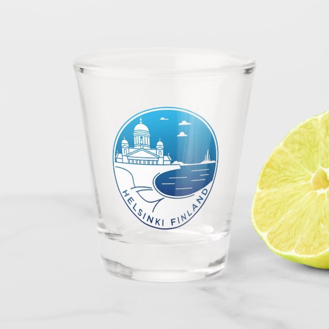 Verre A Shot Vintage Helsinki Finlande (Devant)