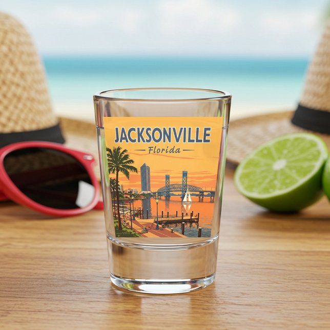 Verre A Shot Vintage Jacksonville Floride (Créateur téléchargé)