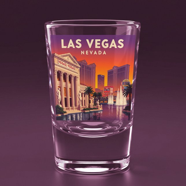 Verre A Shot Vintage Las Vegas Nevada (Créateur téléchargé)