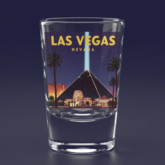 Verre A Shot Vintage Las Vegas Nevada (Créateur téléchargé)