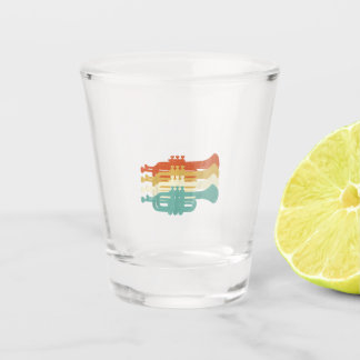 Verre A Shot Vintage Marching Band Trumpet Player Retro Design 